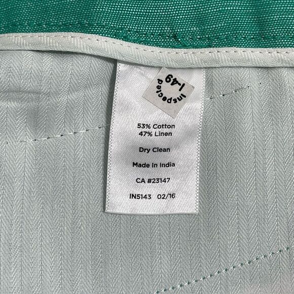 NWT Talbots Green Linen Blend Shorts Size 12 Inseam 10.5” - Picture 5 of 5